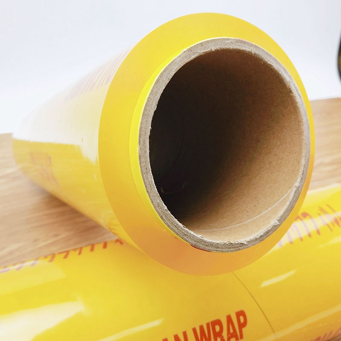 Soft Wrap Stretch Film Roll Food Heat Cling Shrink Pvc Film Transparent Moisture Proof Casting Dairy Milk Packaging Pvc Roll